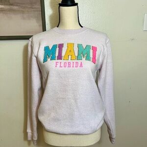 Miami Florida Graphic Sweater - Multicolor